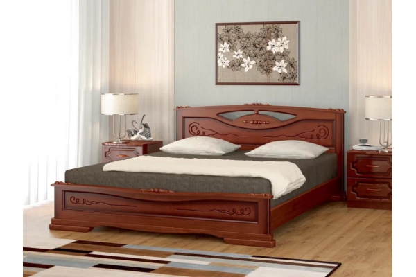 Кровать Елена-3 1200 Орех