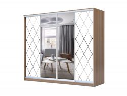 Шкаф-купе Хит 22-4-24/2-6556 шимо темный рисунок 13