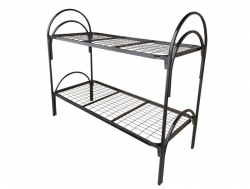 Кровать металлическая двухъярусная Полукруглая 1900*700 мм