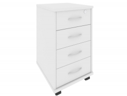 Тумба подкатная 4 ящика фолдинг, с замком Рива А.ТМ-4F