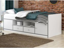 Кровать Дельта-19.01 Сильвер белая