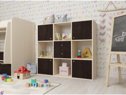 Стеллаж Джери дуб-венге