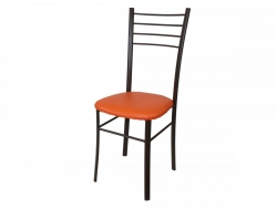 Стул Лайт ДХ-5 на коричневом каркасе цвет апельсин