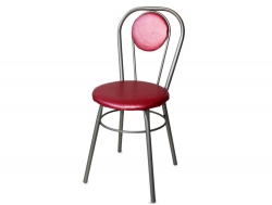 Стул № 1 ДХ-7 с мягкой спинкой цвет малиновый