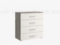 Комод 4 ящика (800) Фиеста NEW Кашемир, Крафт серый