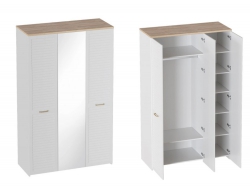 Шкаф трехдверный Гавана Белый матовый