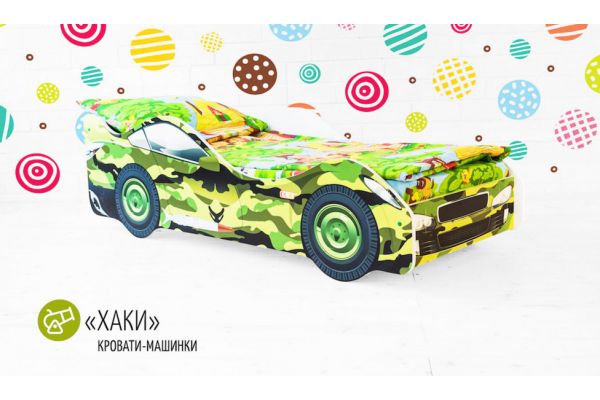 Кровать детская машина Хаки