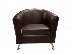 Кресло Бо кожзам Teos Dark Brown