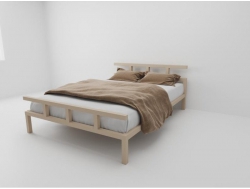 Металлическая кровать Лофт 800*2000 мм бежевая