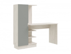 Компьютерный стол Юниор-4 Шарли Бриз/Дуб Крафт Белый