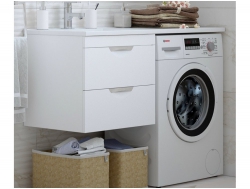 Тумба Алиот 60 навесная 2 ящика с раковиной Лакшери