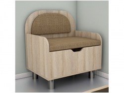 Тумба тип 1 Маэстро Дуб Сонома/Рогожка темная