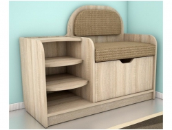 Тумба тип 4 Маэстро Дуб Сонома/Рогожка темная