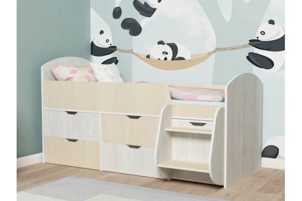 Кровать Малыш-7 Винтербер-Дуб