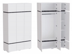 Шкаф 3-х створчатый МС Аркон Белый/Бетон Темный