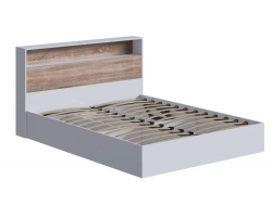 Кровать Люмьер 1400 с подъемным механизмом Белый/Дуб Сонома