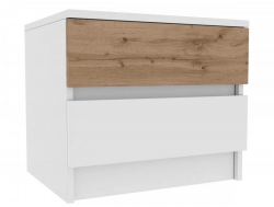 Тумба прикроватная (2 шт) МС Софи Белый/Дуб Вотан