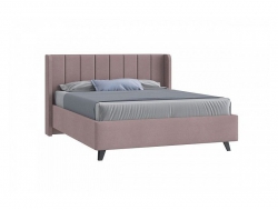 Мягкая кровать Виола с ПМ 1600*2000 мм микровелюр розовый