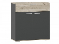 Тумба Санти НМ 013.77 Антрацит/Дуб Крафт Серый