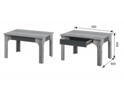 Стол журнальный Ольга 3 дуб делано