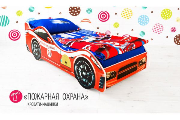 Кровать детская машинка Пожарная охрана
