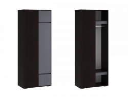 Шкаф угловой левый Прага МДФ Венге/Графит Софт