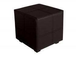 Пуф кожаный квадратный Марио черный