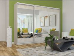 Шкаф-купе Татьяна 3 двери с зеркалами бодега светлая