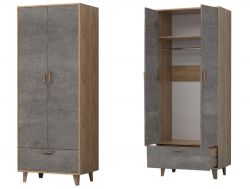 Шкаф Эго ШК-1 камень темный на ножках