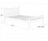Кровать-10 двойная с фигурными спинками из массива белая