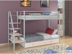 Двухъярусная кровать Толедо Я серый-дуб молочный