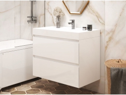 Тумба с раковиной Quadro 700 навесная 2 ящика