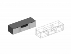 Тумба ТВ 1600 Вита тёмно серый лофт
