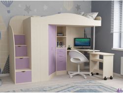 Кровать-чердак Юниор-4 дуб-ирис