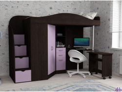 Кровать-чердак Юниор-4 венге-ирис