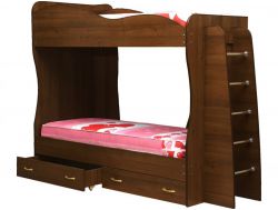 Кровать детская двухъярусная Юниор 1 итальянский орех